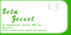 bela zeisel business card